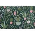 thumbnail image 4 of Dreamtimes Tropical Plant Pot Area Rug 72x48in Green Black Non-Slip Floor Carpet Comfort Floor Mats Decor for Indoor Living Dining Room and Bedroom Area, 4 of 7