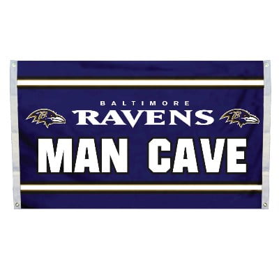 Baltimore Ravens Man Cave 3 x 5 Flag w/ 4 Grommets