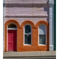 thumbnail image 2 of Gulin, Sylvia 15x16 Black Ornate Wood Framed with Double Matting Museum Art Print Titled - USA-Washington State-Pomeroy Colorful old building with arched windows and doorway with scale, 2 of 4
