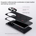 thumbnail image 4 of Luxury Plain Leather + Camera Lens Protection Case For Honor 200 Pro Honor200 Honor 100 Pro Hard Slim Good Texture Cover White For Honor 200 Pro, 4 of 6