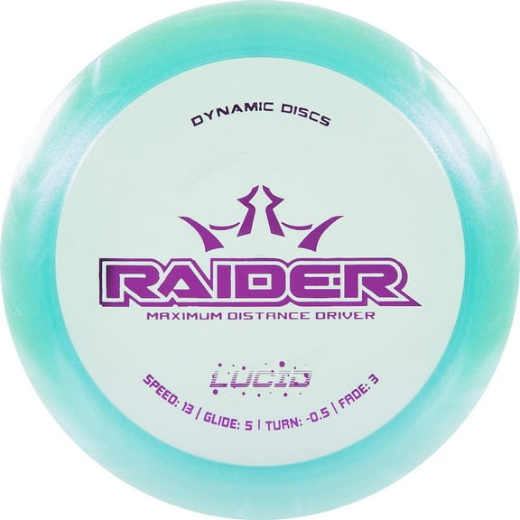 Dynamic Discs Glimmer Lucid Ice Raider Distance Driver Golf Disc [Colors Will Vary] - 170-172g