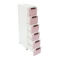 thumbnail image 4 of 6 Drawers Storage PP Cabinet, Storage Cabinet for Home and Office Narrow Space with 77.16lbs Load-bearing Capacity, 4 of 15