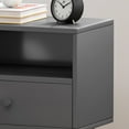 thumbnail image 2 of Noble House Kallyn Faux Wood Mid-Century Modern Side Table, Dark Gray, 2 of 10