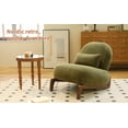 thumbnail image 4 of LiviNest Accent Chair for Small Spaces: Modern Velvet Armless Reading Chair with Ergonomic Back Support & Solid Wood Legs - Cozy Apartment Seating Solution for Living Room Bedroom Balcony Use, 4 of 6