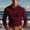 c01Red, variant on USNSM Men's Waffle Knit Shirts Casual Basic Long Sleeve Button Down T-Shirt Fashion Lapel Collar Slim Fit Soft Pullover Tops Wine XL
