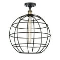 thumbnail image 2 of Innovations Lighting  Ballston Lake Placid - 1 Light 16" Semi-Flush Mount Black Antique Brass, 2 of 5