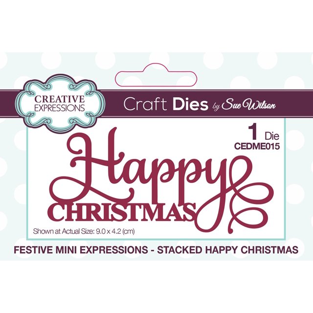 Creative Expressions Festives par Sue Wilson-Mini Expressions-Stacked Joyeux Noël-CEDME015