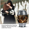 thumbnail image 3 of American Elders Sharing Stories By Firelight Urn For Human Ashes - Cremation Urns For Human Ashes Adult Male - Large Urns For Human Adult - Urn For Human Ashes Adult Woman - Burial Urn (Size -10inch), 3 of 5