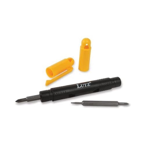 Lutz Tool 4 in 1 Pocket Mini Screwdriver: 4 in 1 Pocket Mini Screwdriver (Black)