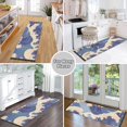 thumbnail image 6 of Yayeee Runner Rug for Bedroom 2'x6' Machine Washable Hallway Non Slip Mat, Blue Wave Pattern, 6 of 8