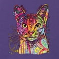 thumbnail image 5 of Wild Bobby Dean Russo Colorful Cat Abyssinian Cat Lover Women Slim Fit Junior Tee, Purple Rush, X-Large, 5 of 5