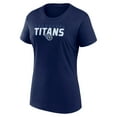 thumbnail image 2 of Women's Logo Athletic Navy Tennessee Titans Lean T-Shirt, 2 of 3