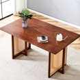 thumbnail image 2 of Walnut Colored Desk, Chinese Country Retro Solid Wood Dining Table With For Office, Room Table, Design, Living Room, Office Desk, 2 of 6