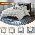 thumbnail image 6 of Yamaziot 5x7 Ft Area Rugs for Living Room, Washable Bedroom Throw Rug, Non-Slip Mat, Blue Medallion Distressed Boho Floor Carpet, 6 of 10