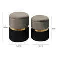 thumbnail image 6 of Gigi Grey, Gold and Black Storage Ottomans - Set of 2 by TOV Furniture, 6 of 6