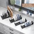 thumbnail image 3 of Dish Storage Rack Drawer Plate Stand Anti-skid Pot Lid Bowl Drying Holder Organization Cutting Board Drainage Stand Cabinet Dish Organizer, 3 of 7
