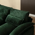 thumbnail image 6 of 110" Large Modular Sectional Sofa Set, Modern U-Shaped Upholstered Sleeper Sofa Couches with Solid Wood Frame and Armrest, Luxury Chenille Fabric Chaise Lounge Sofa, Emerald, 6 of 9