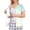Light Green, variant on Women’s Floral Print Recovery Shirt Easy Open Hook and Loop Front Short Sleeve Top with Drain Pocket for Post Surgery Hospital Use Blue M