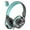 Black+Green, variant on Kids Headphones with Microphone Children Girls Boys Teen Lightweight Foldable Wired Headset for School, Travel, Online Learning, 3.5mm Audio Jack for Phone, Tablet, PC, Chromebook