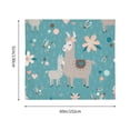 thumbnail image 3 of Pofeuu Teal Mama Llama Print Wall Tapestry Decoration Wall Hanging Tapestry 60 x 51 Inch, 3 of 6