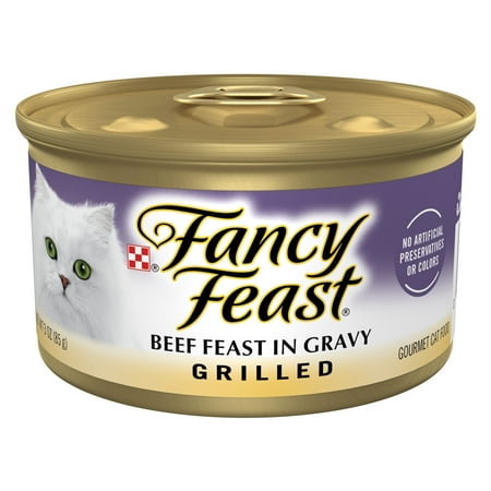 UPC: 0050000040711 | Purina Fancy Feast Grilled Wet Cat Food Beef in Gravy  3 oz Cans (24 Pack)