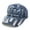 Navy, variant on Unisex Distressed Denim Baseball Cap Cotton Frayed Vintage Plaid Washed Denim Dad Hat for Spring Summer Outdoor Activities
