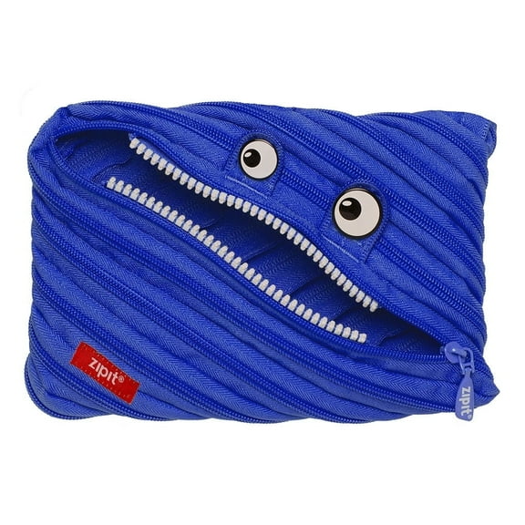ZIPIT Monster Large Pencil Case, Blue Pencil Pouch