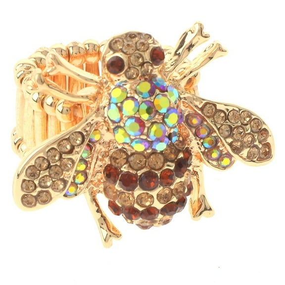 Crystal Bee Elastic Ring