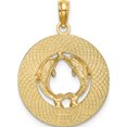thumbnail image 4 of 14K Yellow Gold Mystic Ct Dolphins Charm (24.4 X 18.8) Made In United States k7760, 4 of 5