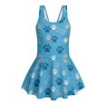 thumbnail image 4 of Tutolipy Bathing Suit, Dog Paw Bone Pattern One Piece Bathing Suit with Skirt, Built in Shorts Breathable Girls One Piece Swimsuit with Skirt for Beach Size 3-4 Years, 4 of 8