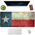 thumbnail image 3 of Large Mouse Pad, Full Desk XXL Extended Gaming Mouse Pad 35.5" X 15.7", Waterproof Desk Mat Stitched Edges, Non-Slip Laptop Computer Keyboard Mousepad for Office and Home, Texas Grunge Flag, 3 of 6