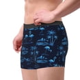 thumbnail image 4 of Daiia BLUE Flamingo Birds Men's Underwear Boxer Briefs, Cotton Stretch Moisture-Wicking Underwear-Small, 4 of 9