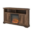 thumbnail image 5 of Coastal Grooved Door Fireplace Corner TV Stand for TVs up to 60" in Rustic Oak, 5 of 9