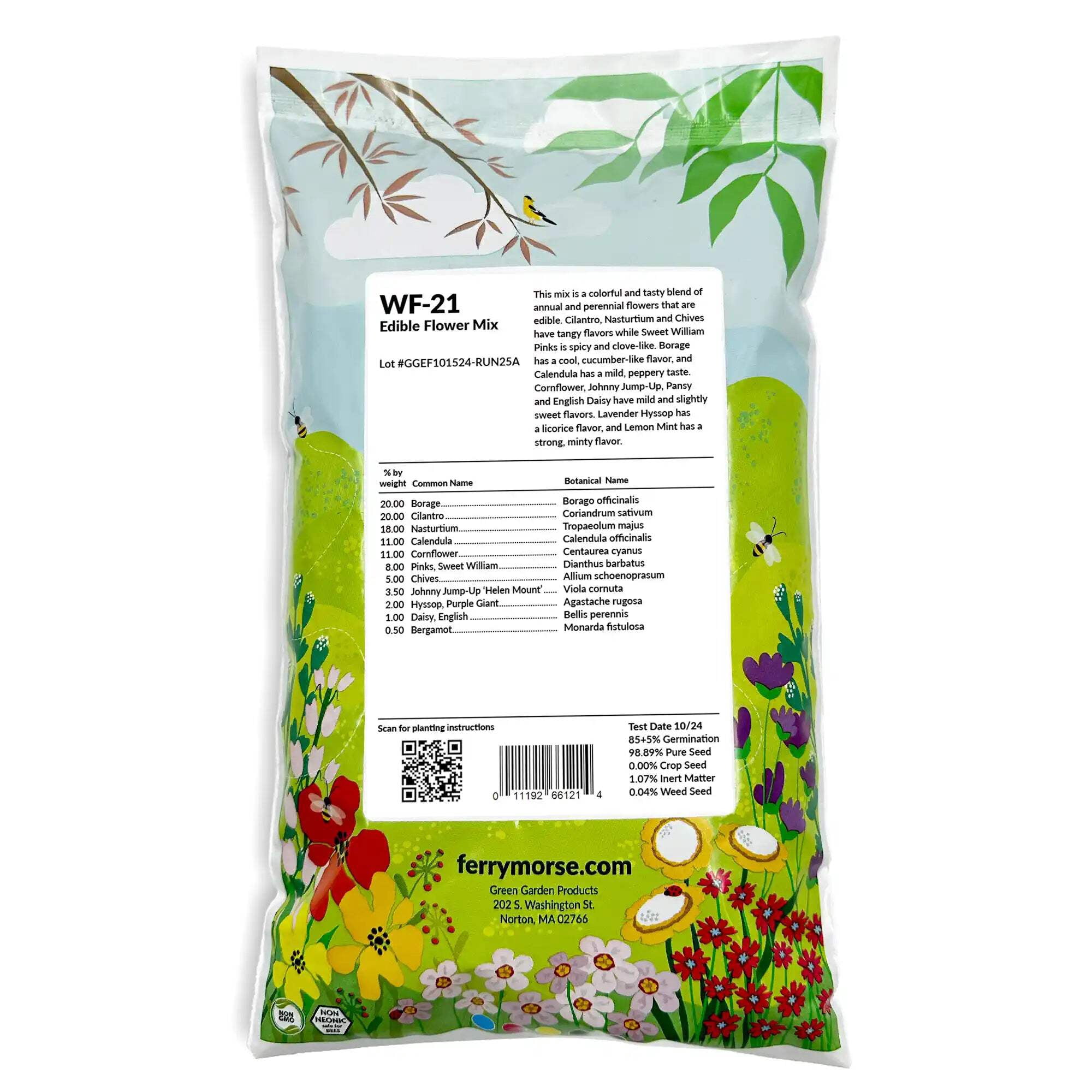 Ferry-Morse Edible Flower Mix Bulk Flower Seeds, 1lb