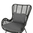 thumbnail image 2 of Noble House Acuna 3-PC Outdoor Faux Rattan Conversation Set in Gray, 2 of 13