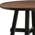thumbnail image 2 of Benjara Cottage Style Round Wooden Dining Table Brown, 2 of 5