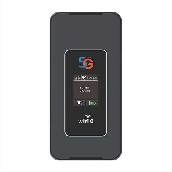 Enrutador WiFi de Bolsillo 5G de 8000 MAh, Wi-Fi 6, Punto de Acceso Móvil de Doble Banda 5G, Pantalla A Color de 1800 Mbps, Enrutador Portátil 5G/4G LTE, UE.