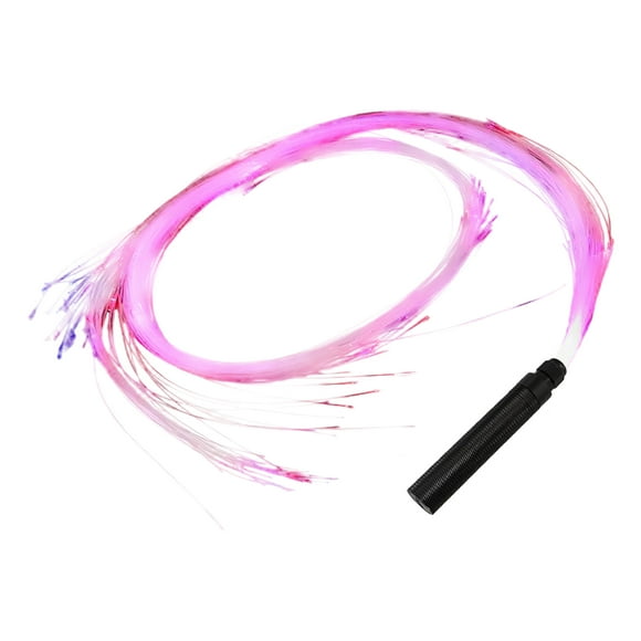 Billuyoard Látigo con fibras ópticas para un ambiente de fiesta divertido y colorido Látigo óptico LED Látigo con luz LED Kits de decoración para fiestas mango negro