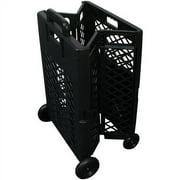 Olympia Tools Pack n Roll Utility Rolling Cart، سعة 55 رطلاً، أسود