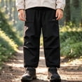 thumbnail image 2 of Hienoo Boys Performance Snow Pants Lined Zip Pocket Pants Elastic Waist Trousers, 2 of 9
