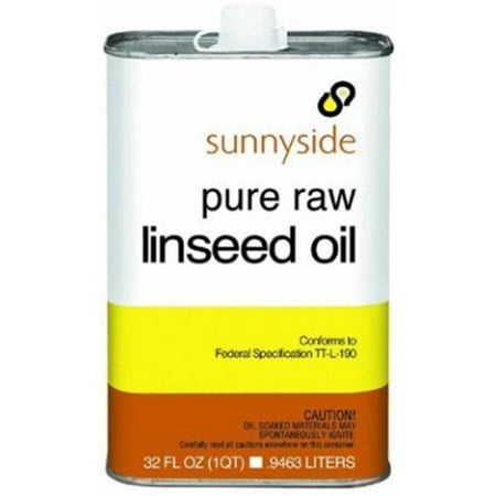 Sunnyside Corporation 87332 Pure Raw Linseed Oil, Quart