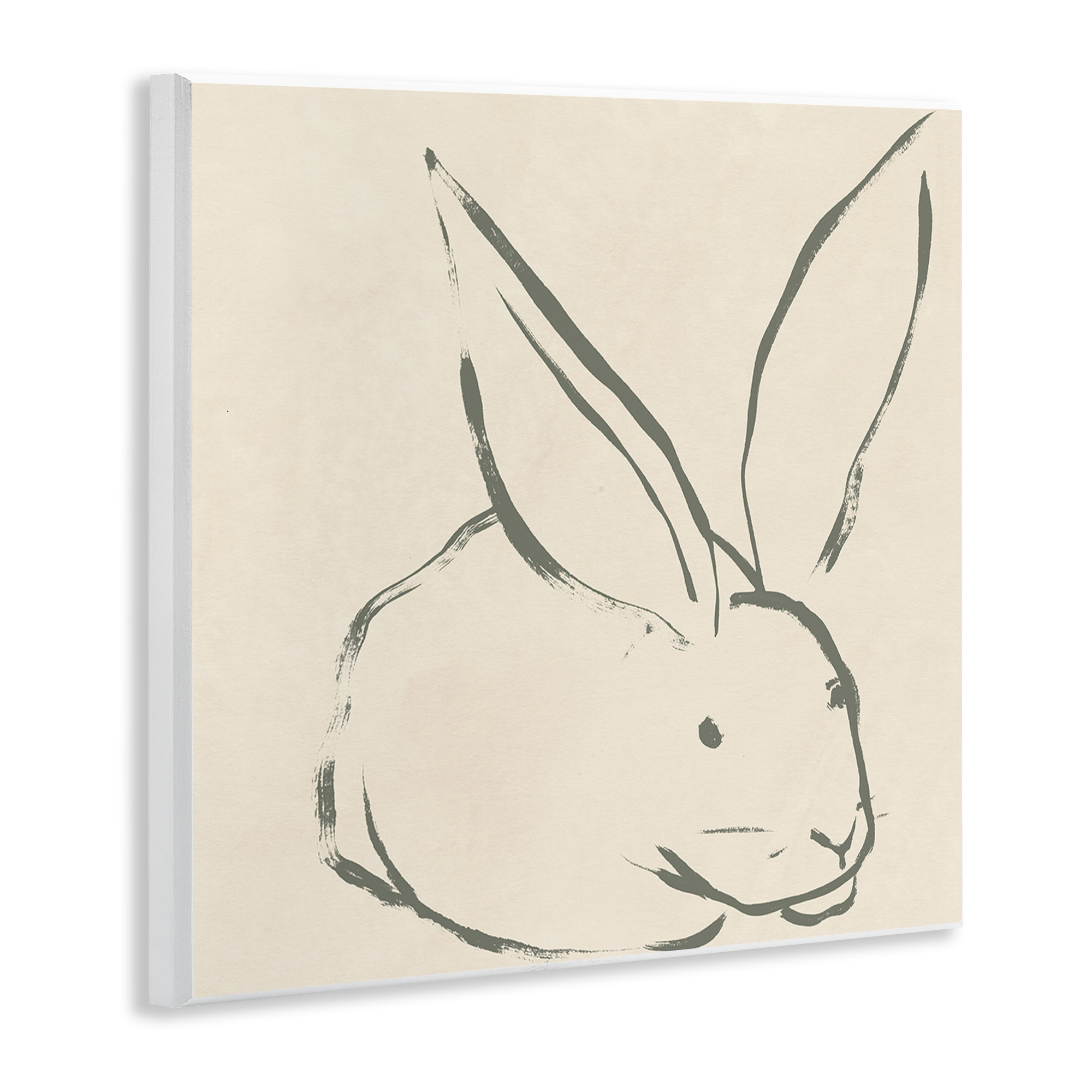 Stupell Industries Simple Rabbit Outline Animals & Insects Drawing Unframed Art Print Wall Art, 12 x 12