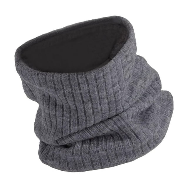 GUOOL Winter Neck Warmer Gaiter Circle Scarves Dustproof Fleece Lined for Running Cold Dark Gray