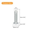 thumbnail image 2 of Tornillos blancos ST3x16mm, tornillos autorroscantes, paquete de 100, tornillos de cabeza plana Phillips para trabajar la madera, 2 of 5