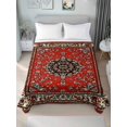 thumbnail image 4 of Red Bohemian Flat Sheets Only Full Size, Soft Breathable Bed Top Sheets for Mattress, Boho Flower Abstract Modern Retro Art Luxury Bedding Flat Sheets for Home Hotel Bedroom Bed Protection, 4 of 9