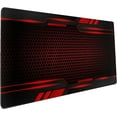 thumbnail image 1 of Red and Black Mouse Pad 35.4 X 15.7 Inch XXL Modern Geometry Art Print Full Desk Mousepad Extended Large Non-Slip Rubber Base Big Keyboard Mat with Stitched Edges for Gaming Office, 1 of 5