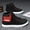 K56 black red, variant on Men's High-Top Sneakers - Classic Black & Slip-Resistant Rubber Sole, Cushioned EVA Insole - Lace-Up Ankle Support Shoes for Formal, Casual, Casual Attire - Durable & White colorway, PU Upper & Easy