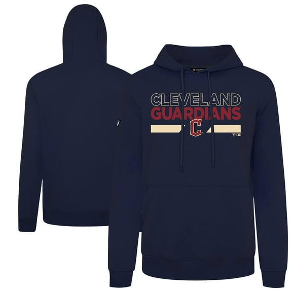 Men's Levelwear Navy Cleveland Guardians City Connect Podium No Hitter Pullover Hoodie