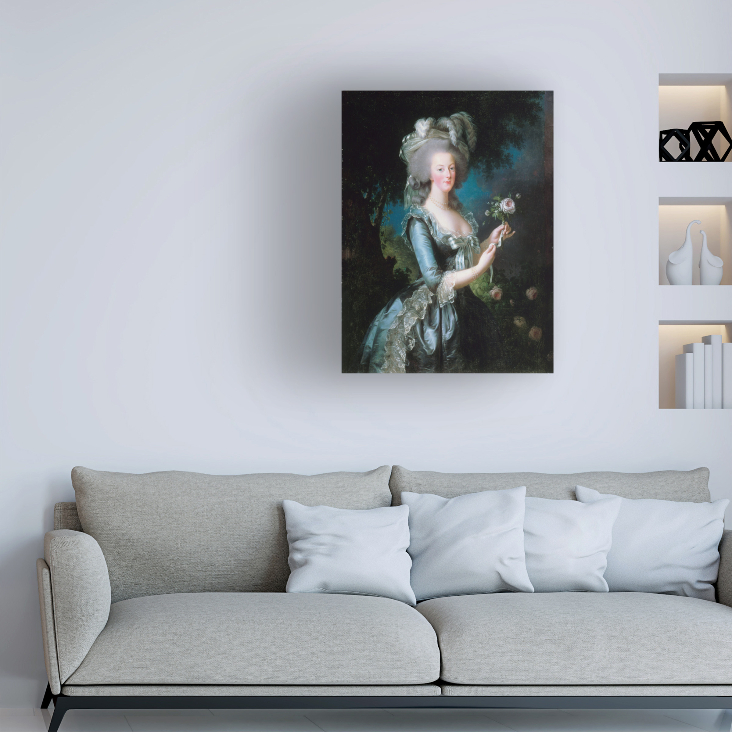Louise Elisabeth Vigee-Lebrun 'Antoinette With The Rose' Canvas Art