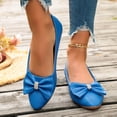 thumbnail image 5 of Samdudou Ballet Flats for Women Pointed Closed Toe Slip On Dress Shoes Large Bowknot Detail with Rhinestone Accent for Wedding Party, 5 of 9